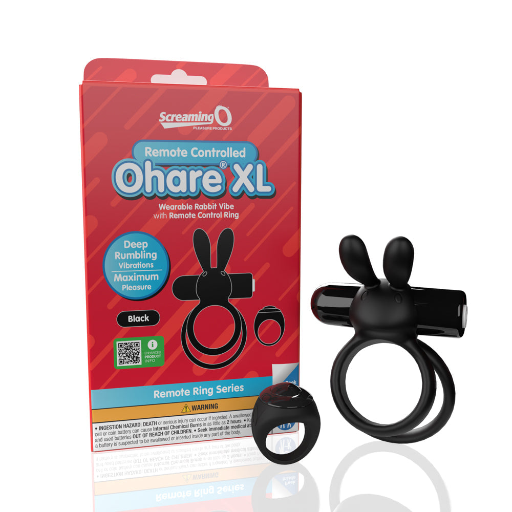 Screaming O Remote Ohare XL Vib Ring Bk